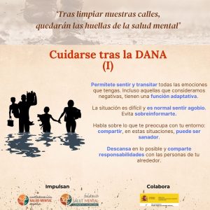 La Confederación Salud Mental España pone en marcha una campaña por los efectos de la DANA en Valencia